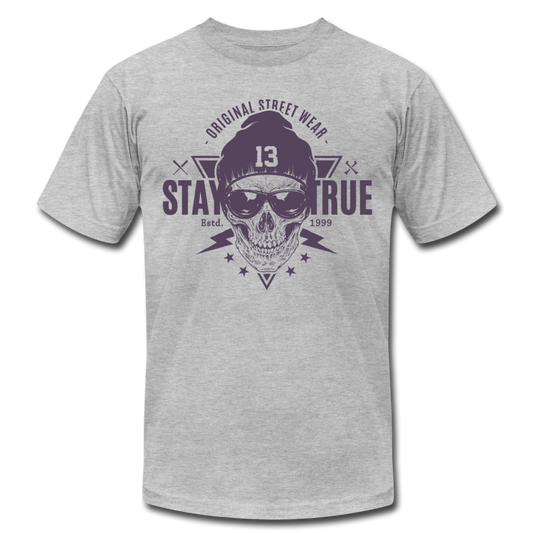 Gangster Skull T-Shirt - heather gray