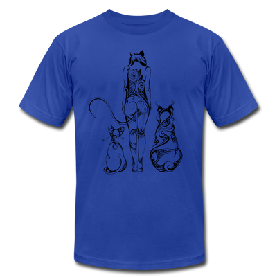 Tribal Maori Cat Women T-Shirt - royal blue