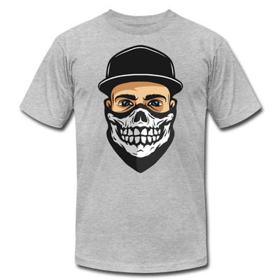 Skull Bandanna T-Shirt - heather gray