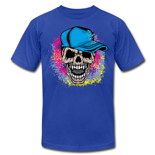 Colorful Abstract Skull T-Shirt - royal blue