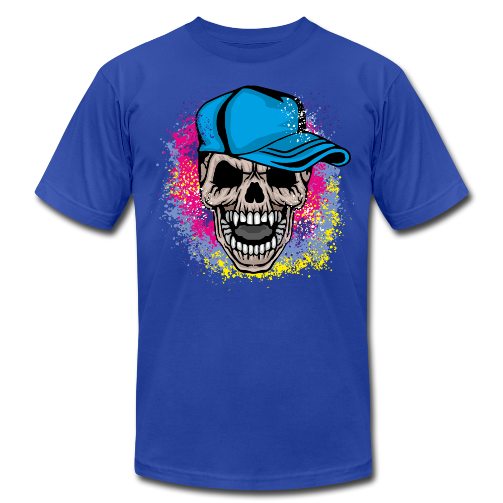 Colorful Abstract Skull T-Shirt - royal blue