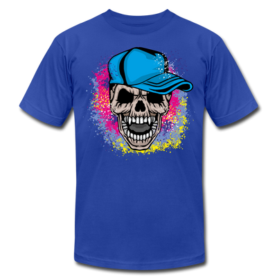 Colorful Abstract Skull T-Shirt - royal blue
