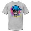 Colorful Abstract Skull T-Shirt - heather gray