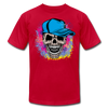 Colorful Abstract Skull T-Shirt - red