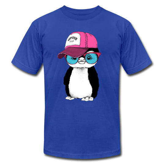 Hipster Penguin T-Shirt - royal blue