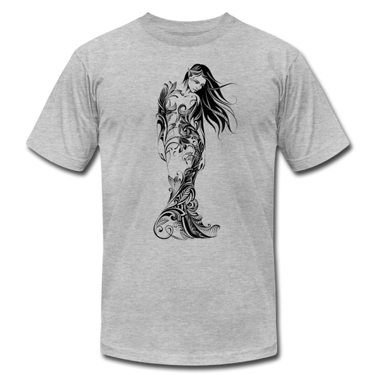 Tribal Maori Girl T-Shirt - heather gray