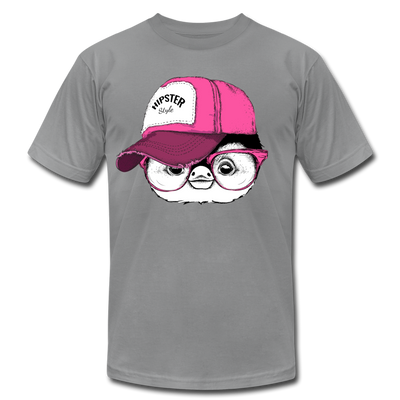 Hipster Penguin Head T-Shirt - slate