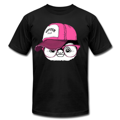 Hipster Penguin Head T-Shirt - black