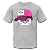 Hipster Penguin Head T-Shirt - heather gray