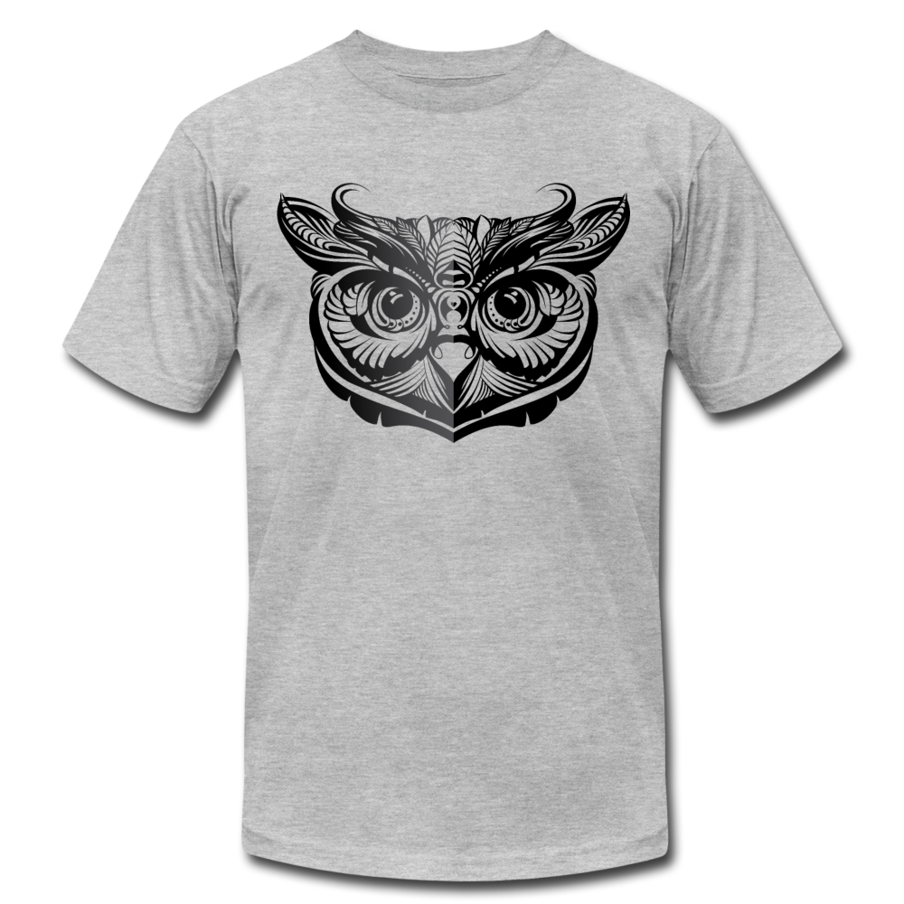 Tribal Maori Owl T-Shirt - heather gray