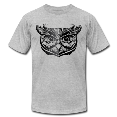Tribal Maori Owl T-Shirt - heather gray