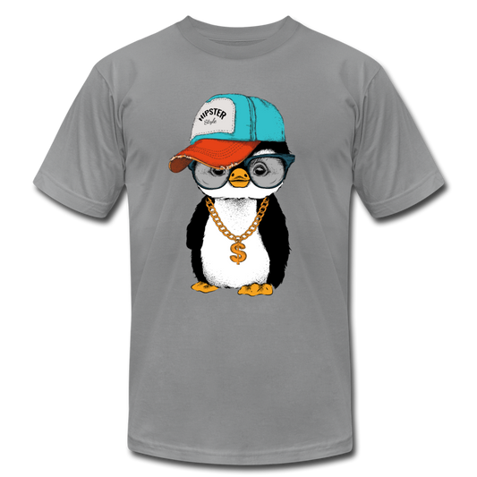 Hipster Penguin T-Shirt - slate