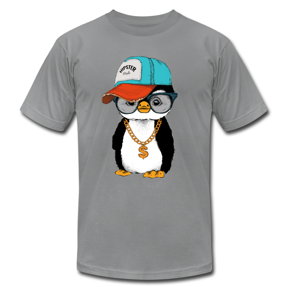 Hipster Penguin T-Shirt - slate