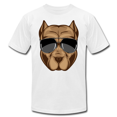Cool Dog Wearing Sunglasses T-Shirt - white