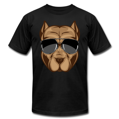 Cool Dog Wearing Sunglasses T-Shirt - black