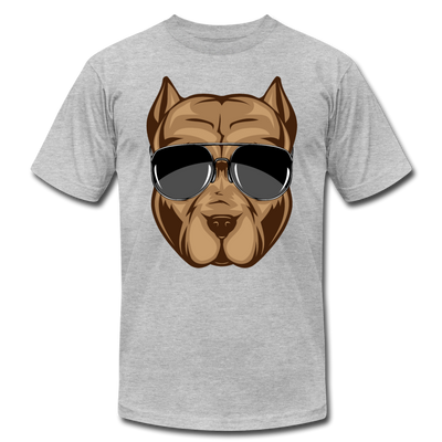 Cool Dog Wearing Sunglasses T-Shirt - heather gray