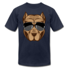 Cool Dog Wearing Sunglasses T-Shirt - navy