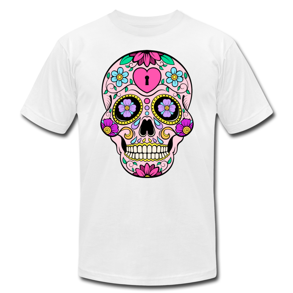 Colorful Sugar Skull T-Shirt - white