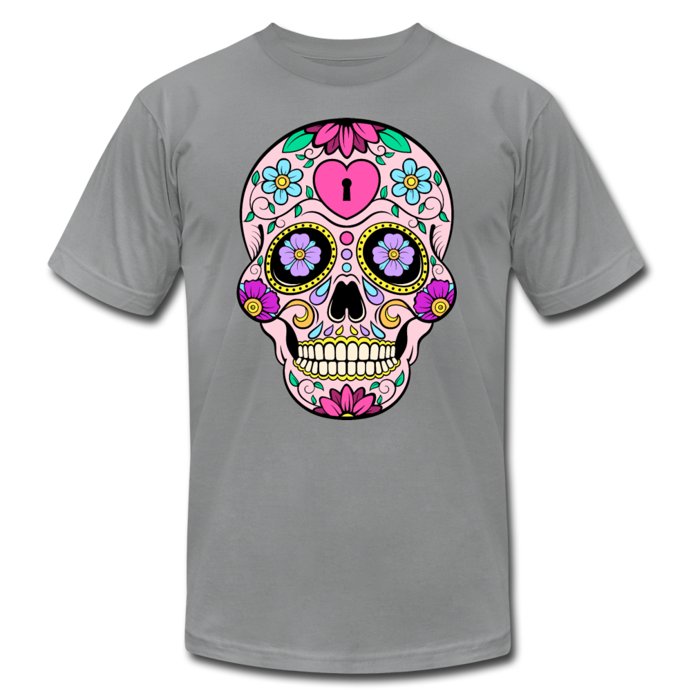 Colorful Sugar Skull T-Shirt - slate