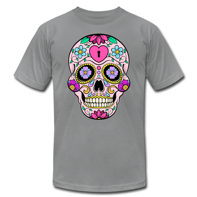 Colorful Sugar Skull T-Shirt - slate