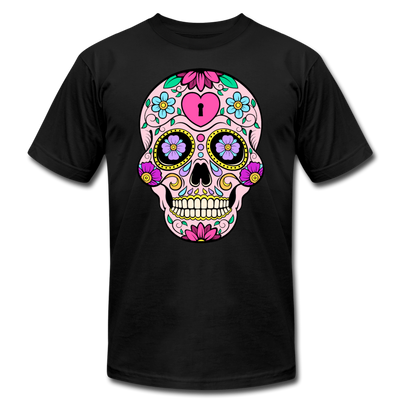 Colorful Sugar Skull T-Shirt - black