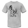 Tribal Maori Devil & Angel T-Shirt - heather gray