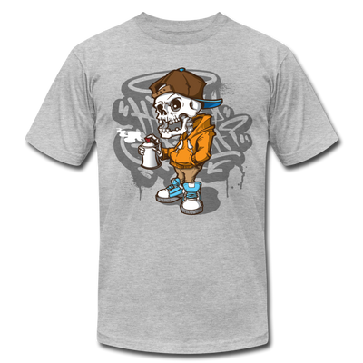 Graffiti Artist Skull T-Shirt - heather gray