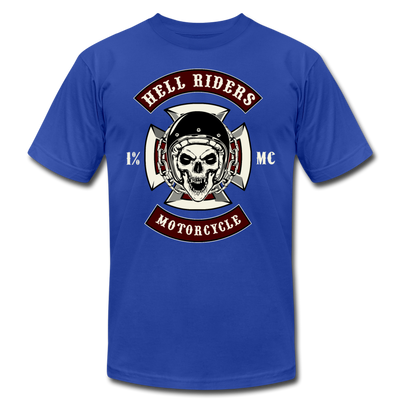 Hell Riders Skull T-Shirt - royal blue