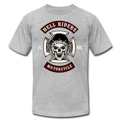 Hell Riders Skull T-Shirt - heather gray