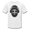 Bearded Man Headphones T-Shirt - white