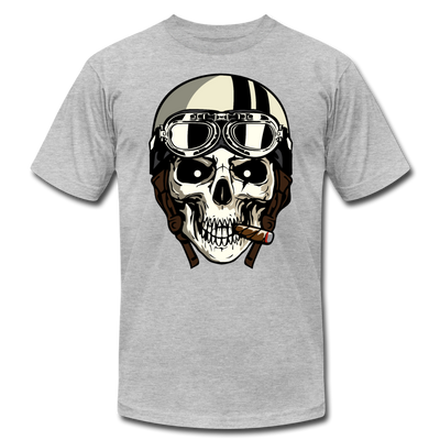 Racer Skull T-Shirt - heather gray