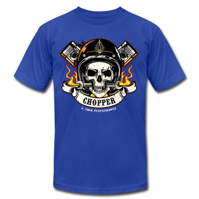 Chopper Skull T-Shirt - royal blue