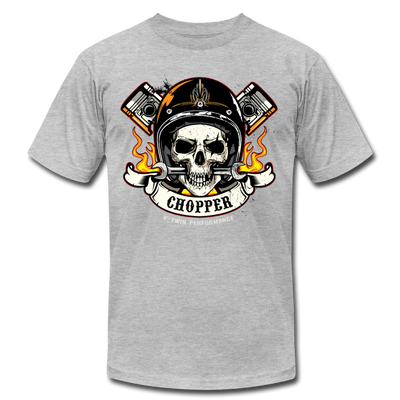 Chopper Skull T-Shirt - heather gray