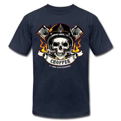 Chopper Skull T-Shirt - navy