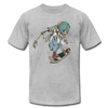 Skater Skeleton T-Shirt - heather gray