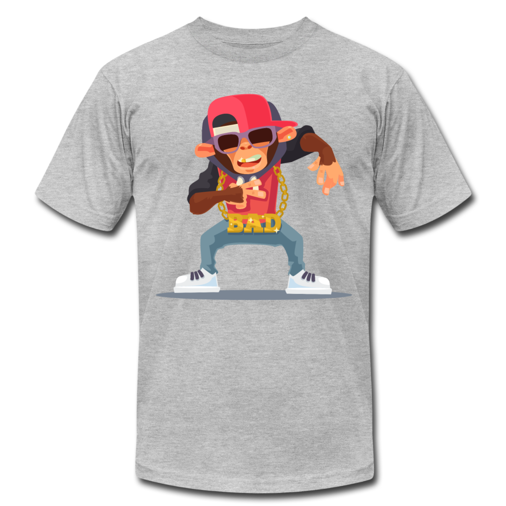 Hip Hop Monkey T-Shirt - heather gray