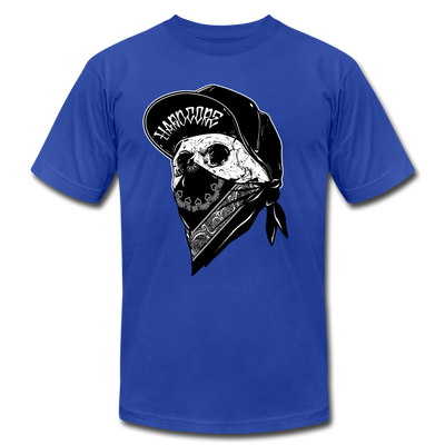 Hardcore Gangster Skull T-Shirt - royal blue