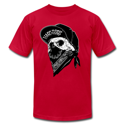 Hardcore Gangster Skull T-Shirt - red