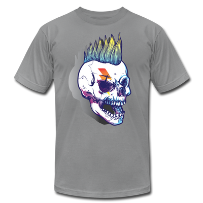 Mohawk Rocker Skull T-Shirt - slate