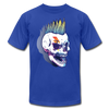 Mohawk Rocker Skull T-Shirt - royal blue