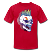 Mohawk Rocker Skull T-Shirt - red