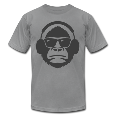 Monkey Headphones T-Shirt - slate