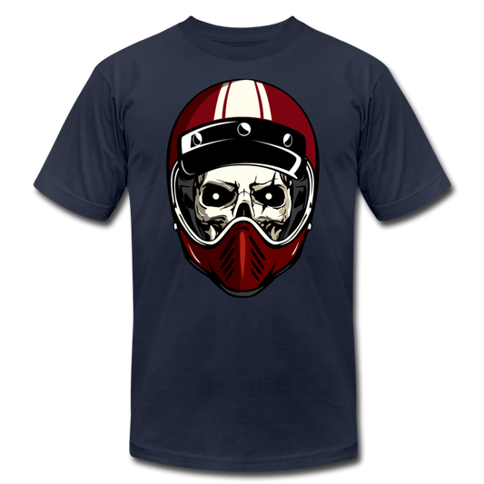Racer Helmet Skull T-Shirt - navy