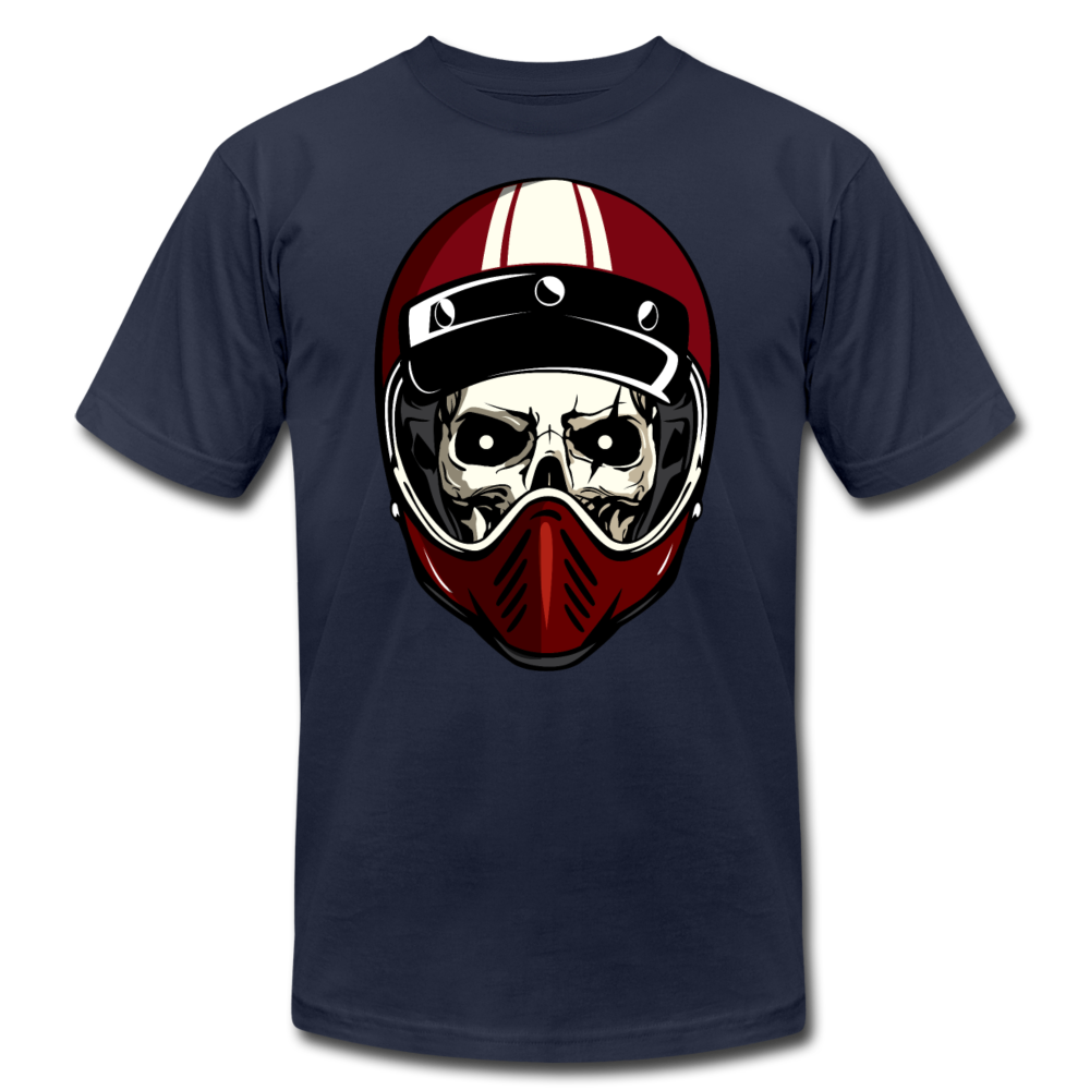 Racer Helmet Skull T-Shirt - navy