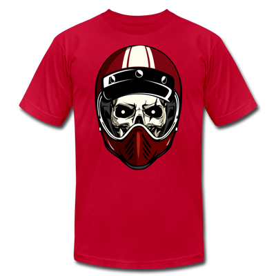 Racer Helmet Skull T-Shirt - red
