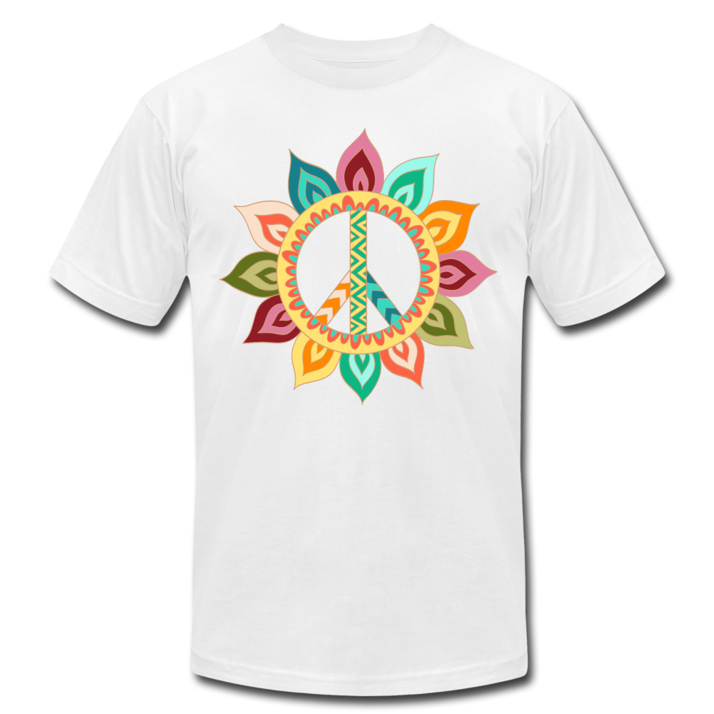Floral Peace Sign T-Shirt - white
