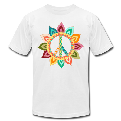 Floral Peace Sign T-Shirt - white