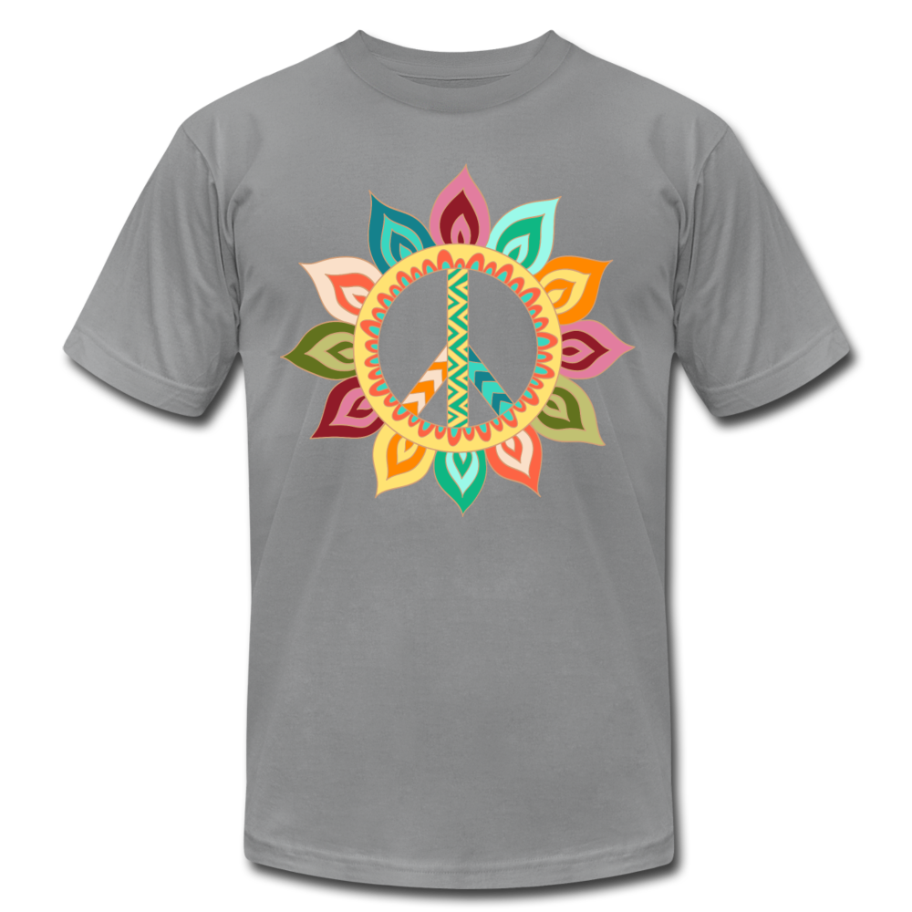 Floral Peace Sign T-Shirt - slate