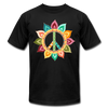 Floral Peace Sign T-Shirt - black