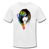 Colorful Girl Hair T-Shirt - white